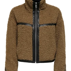 Onlpatti Life Teddy Short Jacket Cc Otw - Bruin