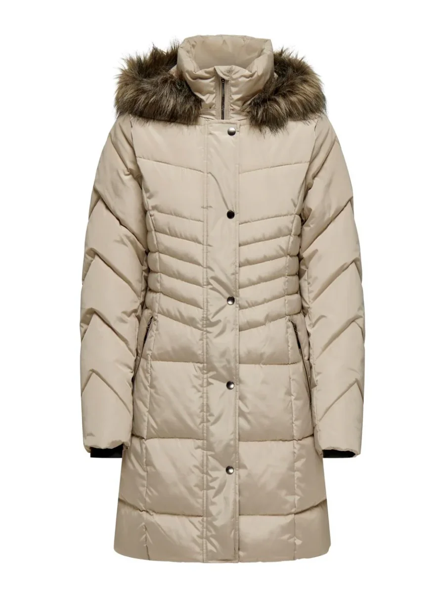 Onlnora Puffer Coat Life Cc Otw - Taupe - Afbeelding 2