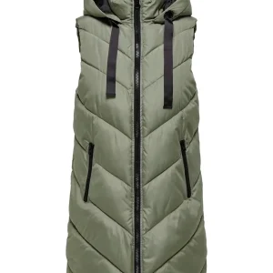 Jdyskylar Padded Hood Waistcoat Otw - Steel