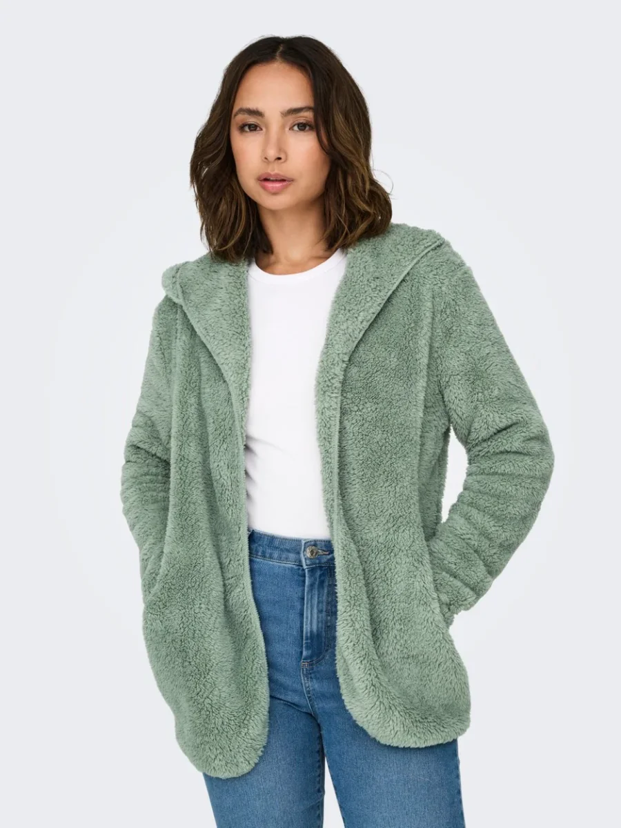 Onlcontact Hood Sherpa Coat Otw Cc - Lila - Afbeelding 7