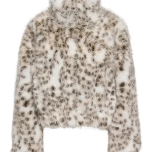 Onljanis Life Faux Fur Leo Jacket Cc Otw - Ecru Dessin