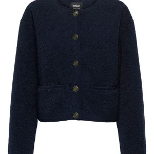 Onlcoco Short Teddy Jacket Cc Otw - Navy