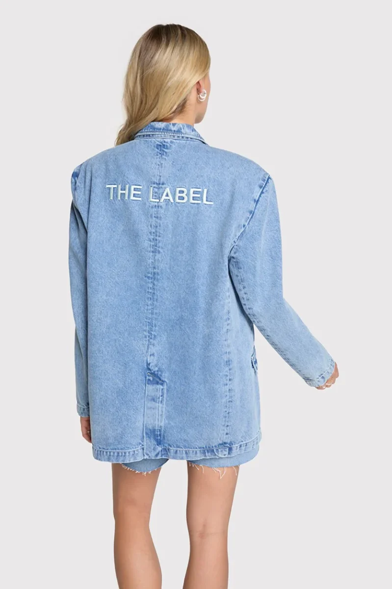 Ladies Woven Denim Blazer - Blue Denim - Afbeelding 5