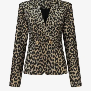 Benicia Blazer - Bruin Dessin