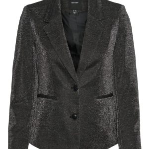 Vmshali Ls Fitted Shiny Blazer - Zwart