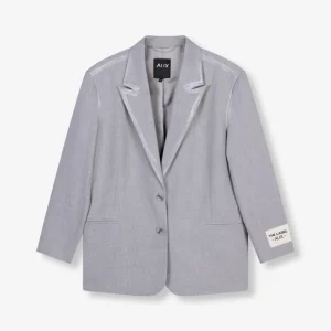 Folile Stripe Blazer - Grijs Melee