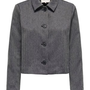 Jdynoah L/s Blazer Pnt - Grijs Dessin