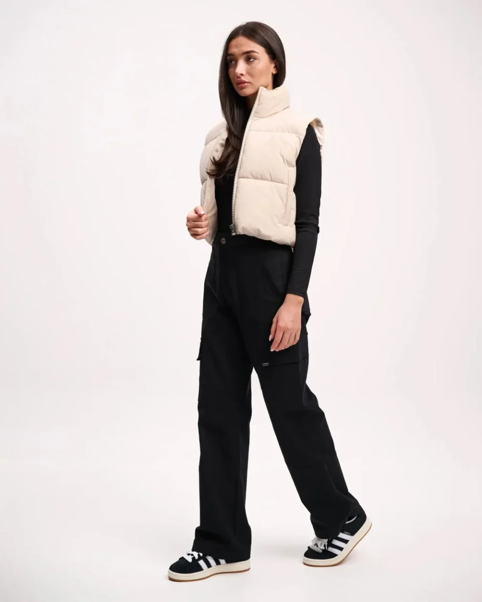 Cropped Bodywarmer - Beige - Afbeelding 5