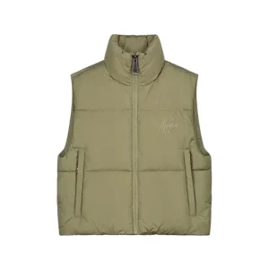 Cropped Bodywarmer - Olijf