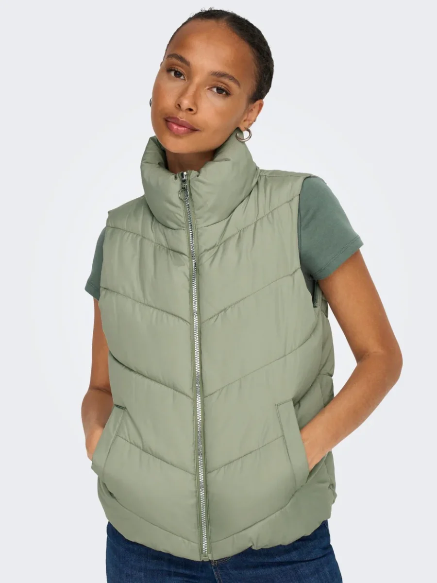 Jdyfinno Short Padded Waistcoat Otw - Oud Groen - Afbeelding 4