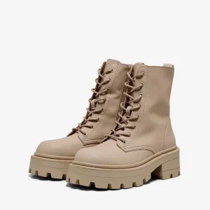 Onlbanyu-3 Pu Monochrome Lace Boot - Nude