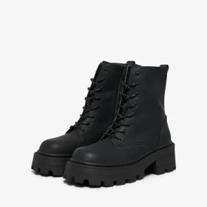 Onlbanyu-3 Pu Monochrome Lace Boot - Zwart