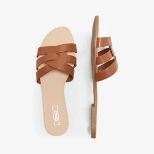Onlfeli-4 Pu Slip On Sandal Noos - Cognac