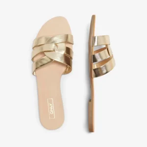 Onlfeli-4 Foil Slip On Sandal - Goudkleurig