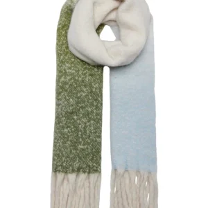 Onlbonnie Life Long Fringed Scarf C - Groen Dessin