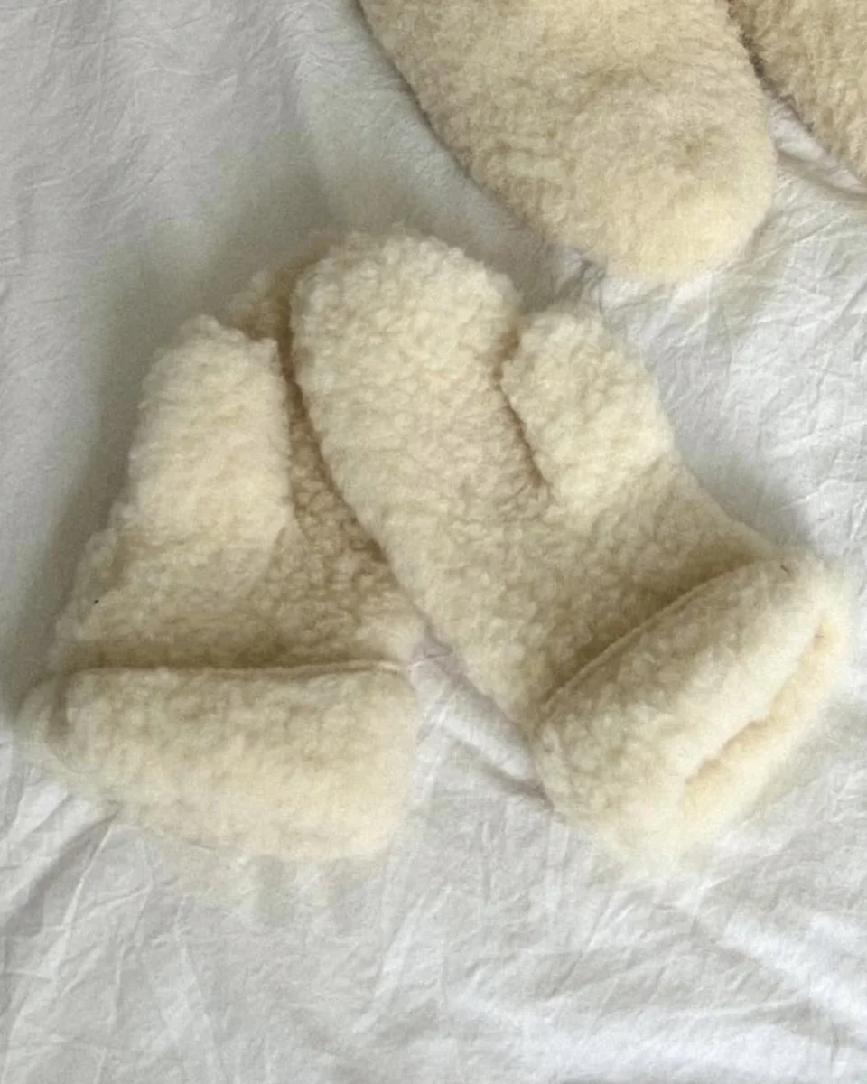 Wollen wanten - Wit - Afbeelding 5