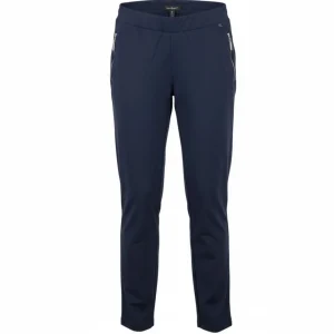 Alicia Pantalons Viscose Elastiek Kort Slimfit Marine