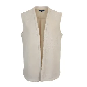 Azuri Julie Gilet  Teddy Met Steekzakjes Kleur Beige