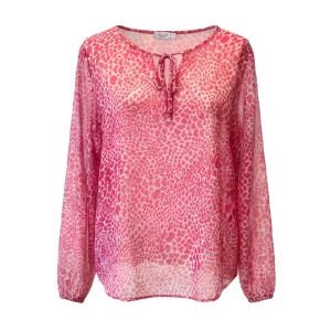 Azuri Shirt Dierenprint Eva Fuchsia