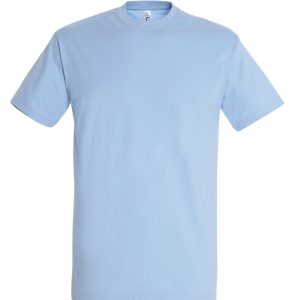 Unisex/ Heren T-Shirt – Baby Blauw