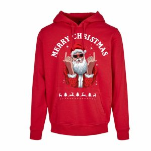 Bad Santa Hoodie Rood