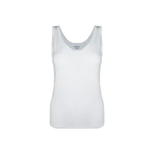 Bamboe Dames Onderhemd met Kant - Wit