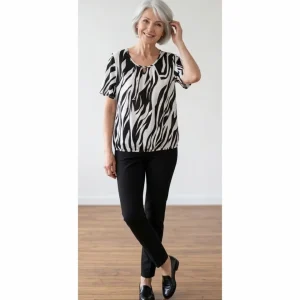 Blouson Shirt Zebra Zwart Wit