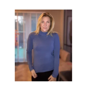 Cashmere Feeling Turtle Neck Raffblauw