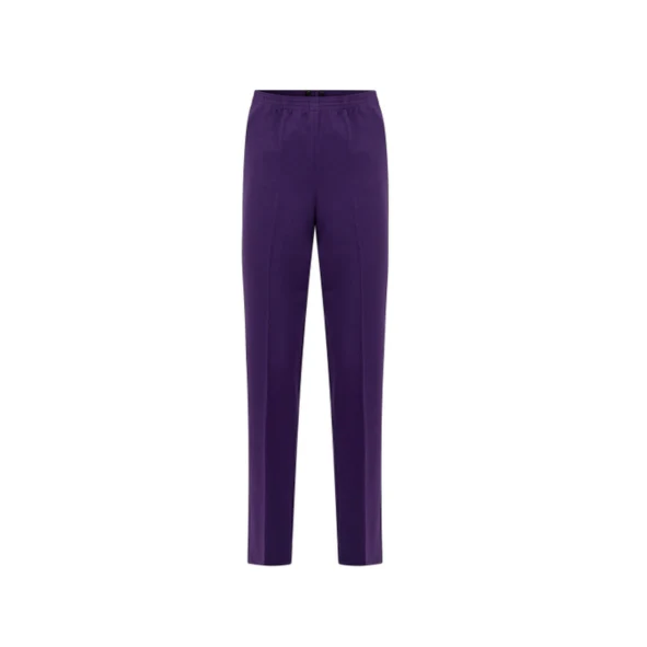 Let op Valt Klein! Dames Pantalon Deva Kort Elastiek WT - Paars - Afbeelding 2