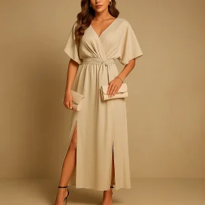 Leona | Elegante V-hals jurk voor dames