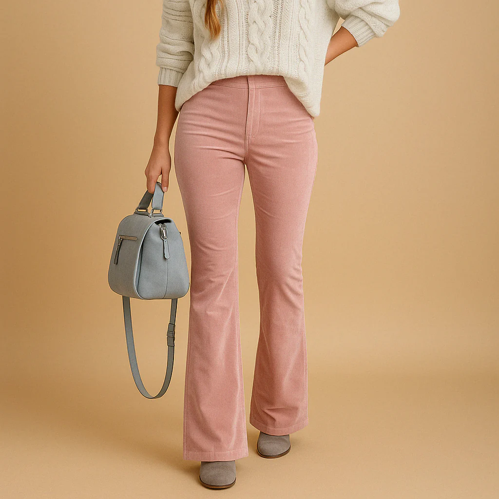 Maartje | Flared corduroy broek met retro look voor dames - Afbeelding 8