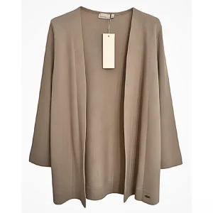 Losvallend Badstoflook Vestje Met 7/8 Mouw Beige