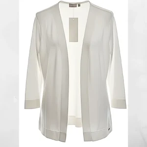 Losvallend Badstoflook Vestje Met 7/8 Mouw Wit