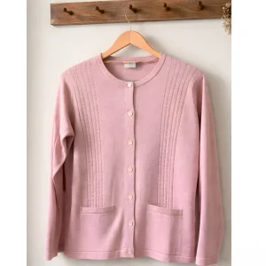 Gabriëlla K. Vest Met Knopen en Zakjes Roze