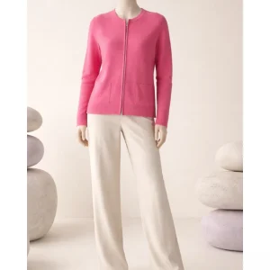 Gabriëlla K. Vest Met Rits Zakjes Roze