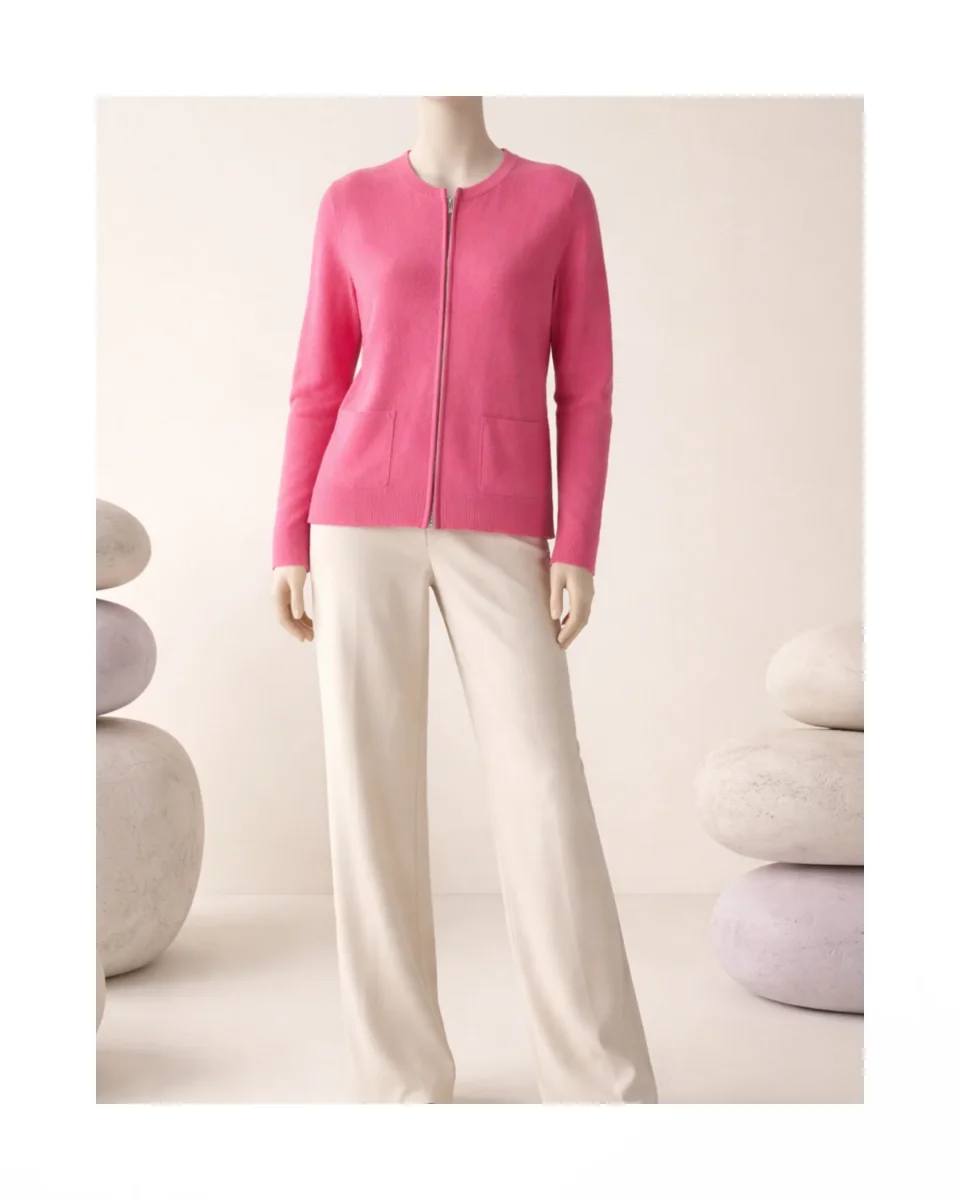 Gabriëlla K. Vest Met Rits Zakjes Roze - Afbeelding 2