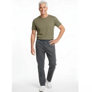 Heren Jeans met elastiekeband Donker Antraciet