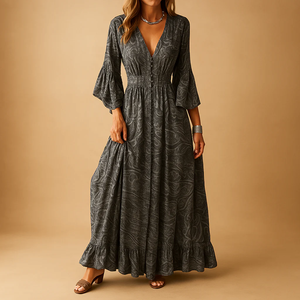 Elise | Lange boho-jurk met elegante pasvorm voor dames - Afbeelding 3