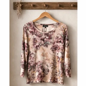 Liam Shirt 3/4 Mouwlengte Bloemen Beige