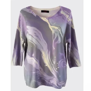 Liam Trui Met Driekwart Mouwen Lila Grijs