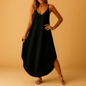 Luchtige cami-jurk met V-hals voor dames | Yara