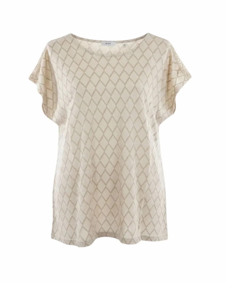 MXO Shirt Wieber Dessin Beige - Afbeelding 3