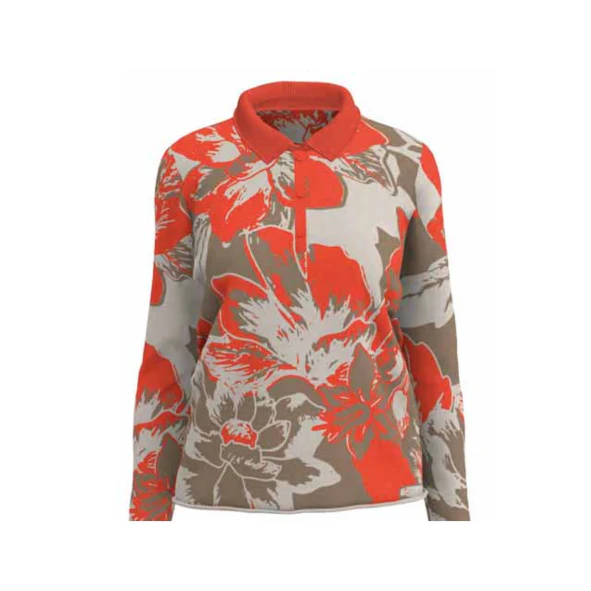 MXO Trui met Kraag Orange Beige - Afbeelding 2