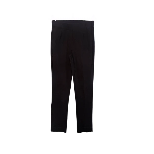 Slimfit Pantalon Viscose Elastiek Kort Zwart - Afbeelding 3