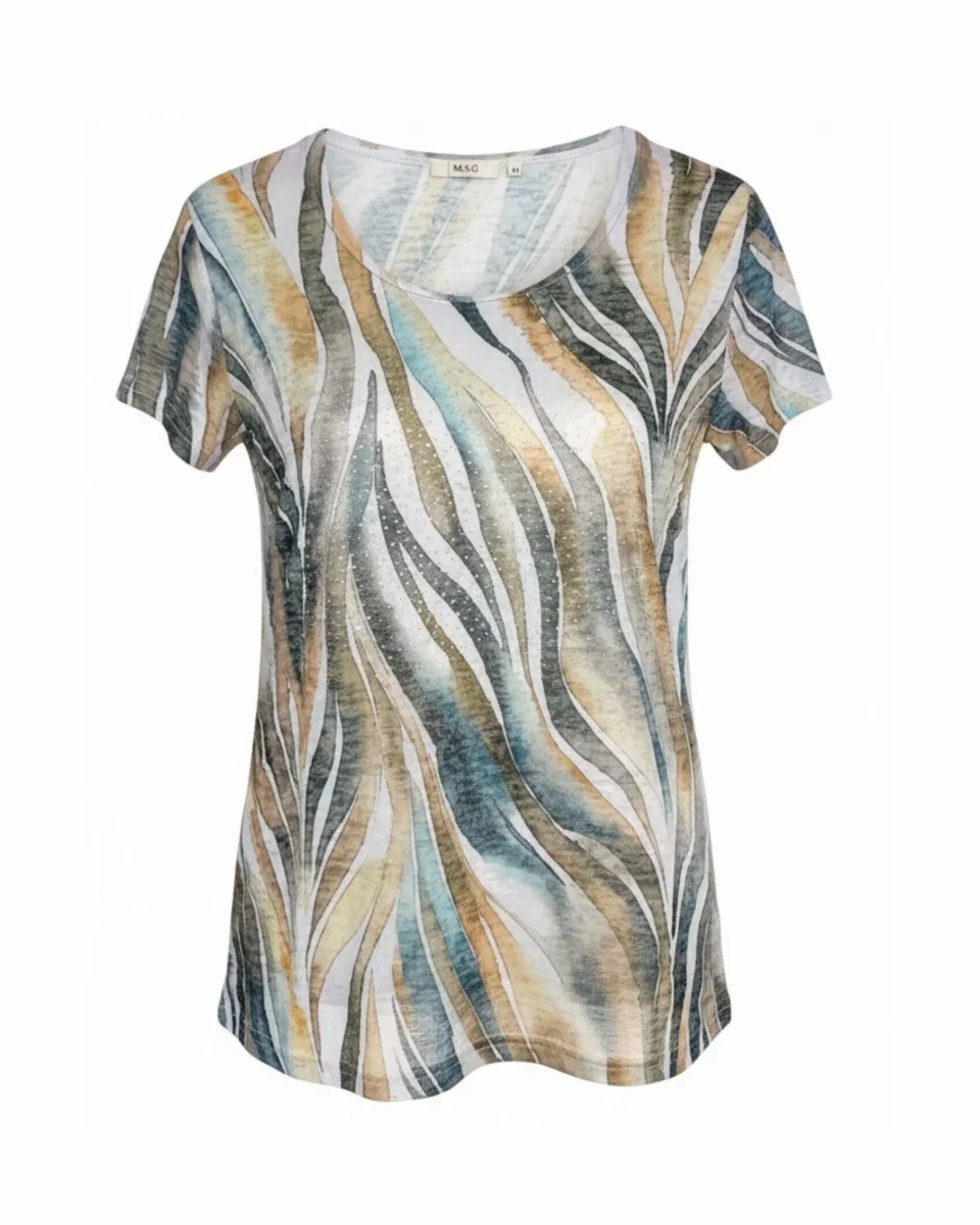 MXO Tshirt Dessin OkerGeel Grijs - Afbeelding 2