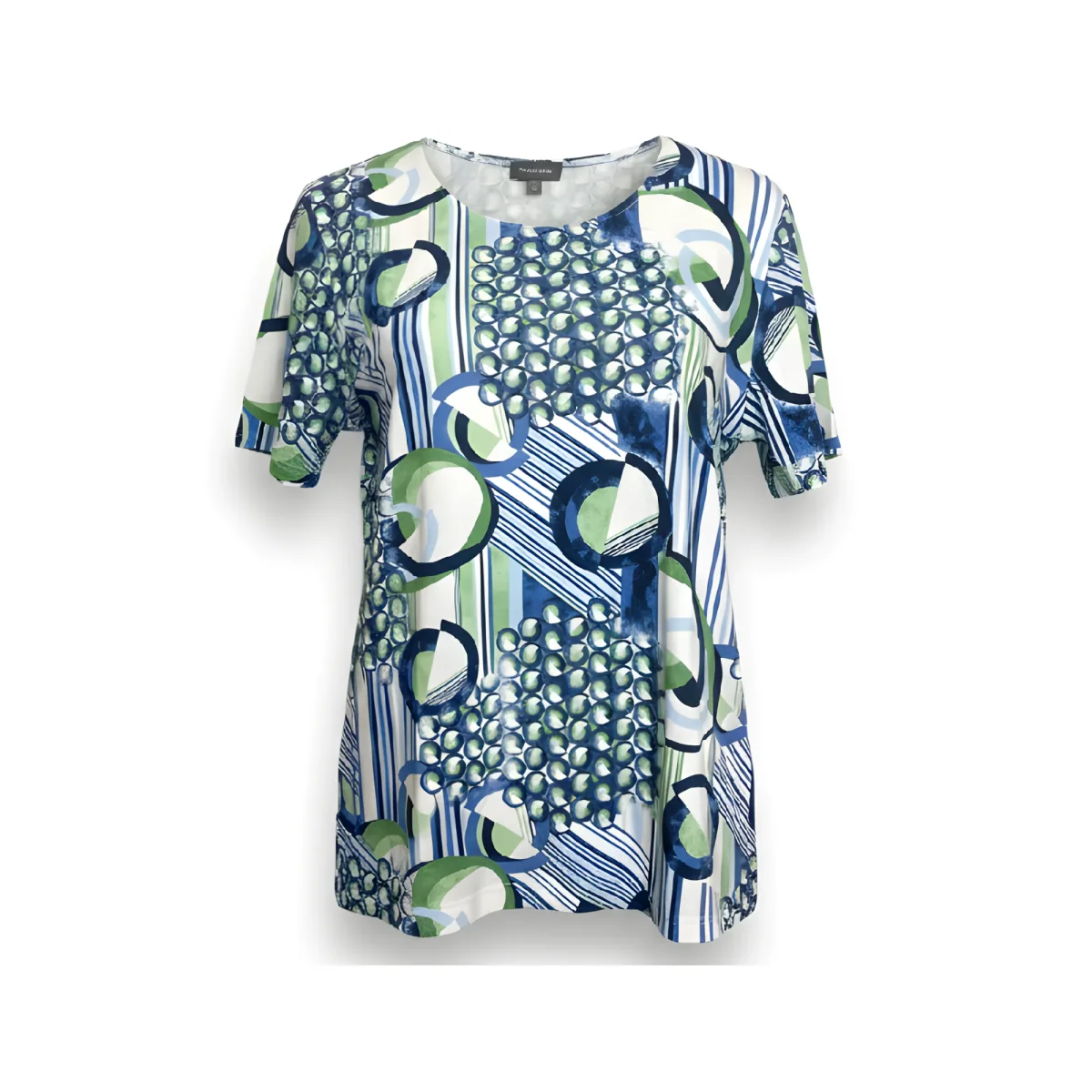 Marinello T-Shirt Met Cirkel Print blauw Groen