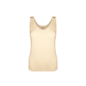 Bamboe Dames Onderhemd met Kant - Beige