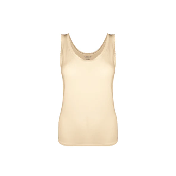 Bamboe Dames Onderhemd met Kant - Beige - Afbeelding 2