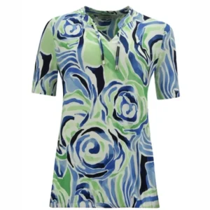 Sensia Blouson Koningsblauw Groen Koordje