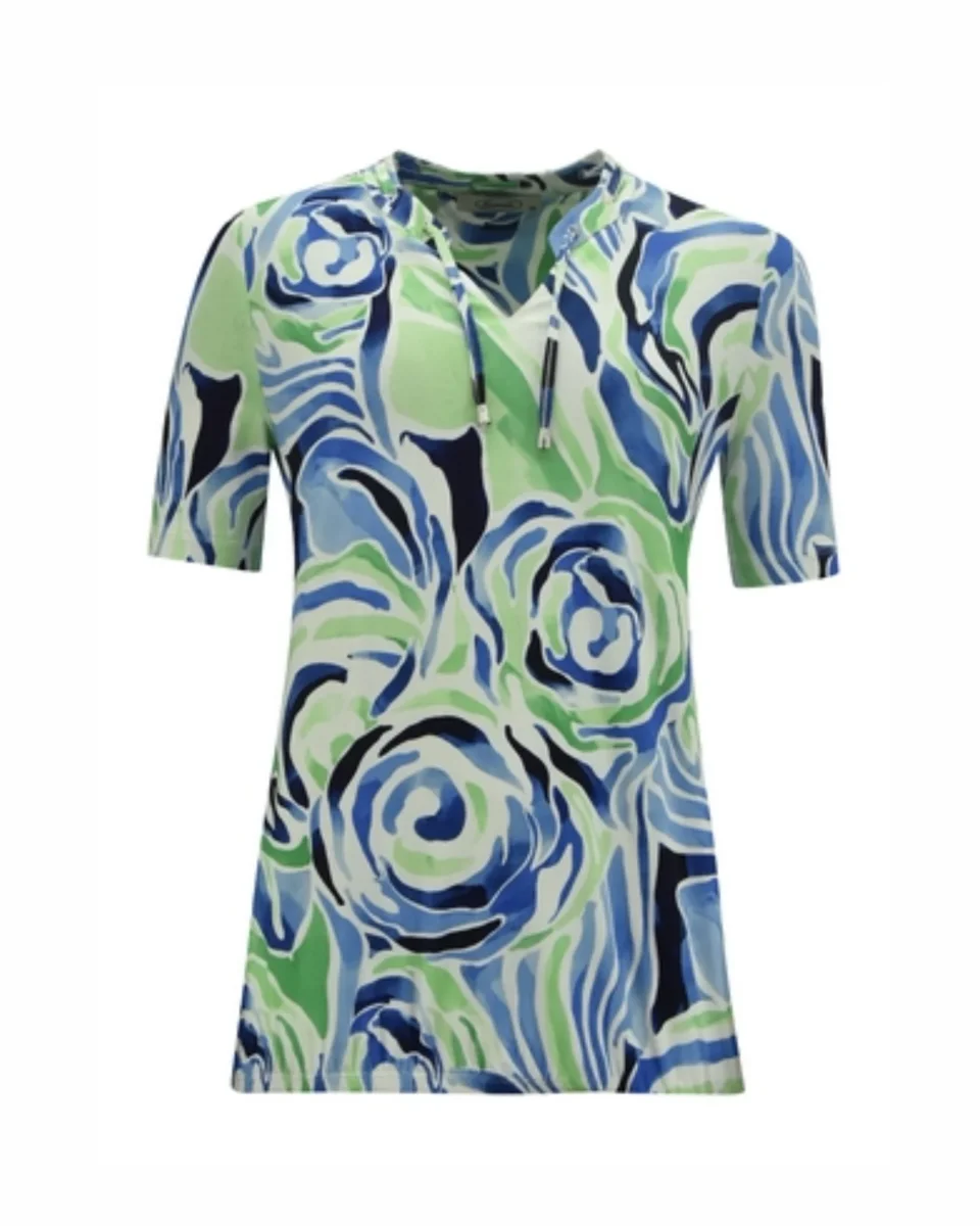 Sensia Blouson Koningsblauw Groen Koordje